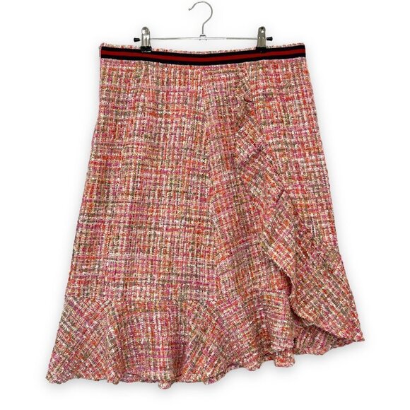 Gracia Tweed Sequin Ruffle Skirt Women's XL NWT - Picture 1 of 11